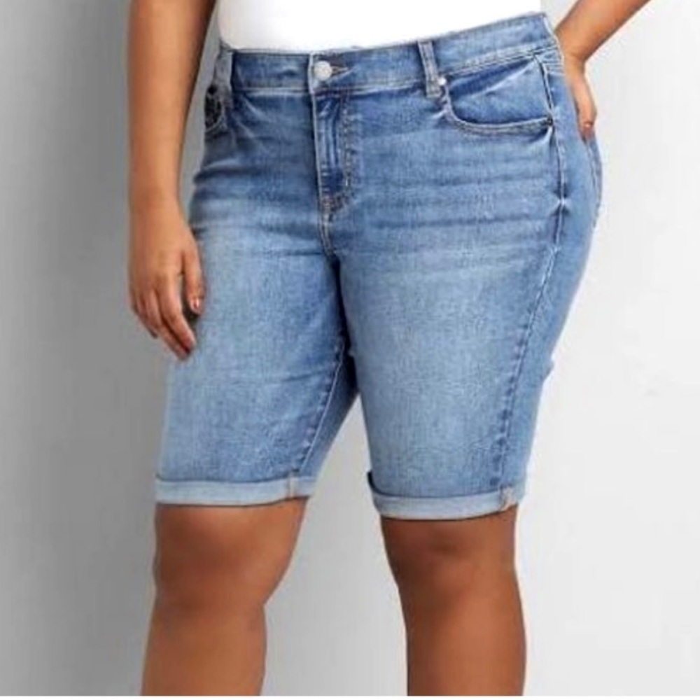 Lane Bryant Denim Bermuda Shorts
